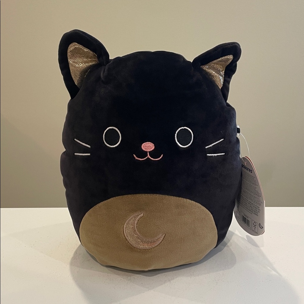 NWT 8" Monk the Celestial Black Cat with Moon Halloween Squishmallow
